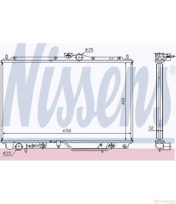 РАДИАТОР ВОДЕН MITSUBISHI CARISMA (1995-) 1.8 16V - NISSENS