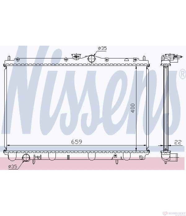 РАДИАТОР ВОДЕН MITSUBISHI CARISMA (1995-) 1.8 - NISSENS