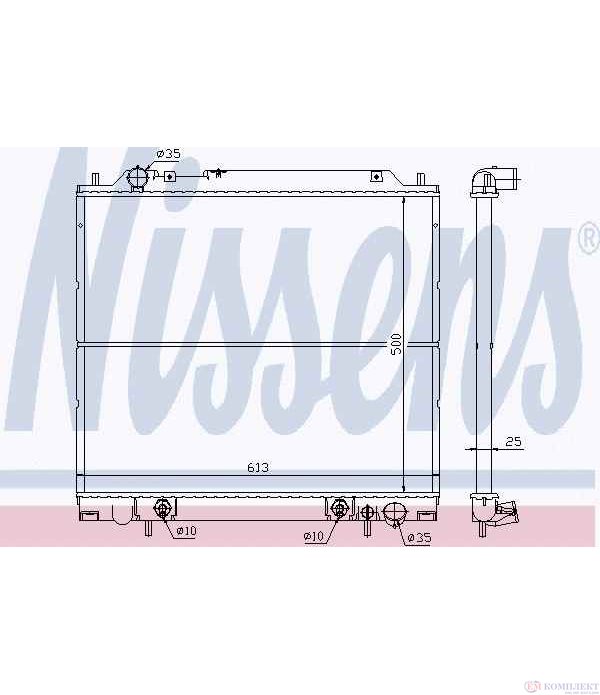 РАДИАТОР ВОДЕН MITSUBISHI SPACE GEAR (1995-) 2.4 i 4x4 - NISSENS