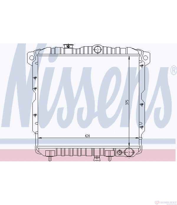 РАДИАТОР ВОДЕН MITSUBISHI CORDIA (1982-) 1.6 GSL - NISSENS