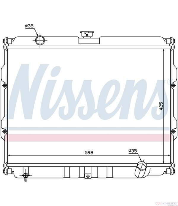 РАДИАТОР ВОДЕН HYUNDAI GALLOPER I (1991-) 2.5 TD - NISSENS