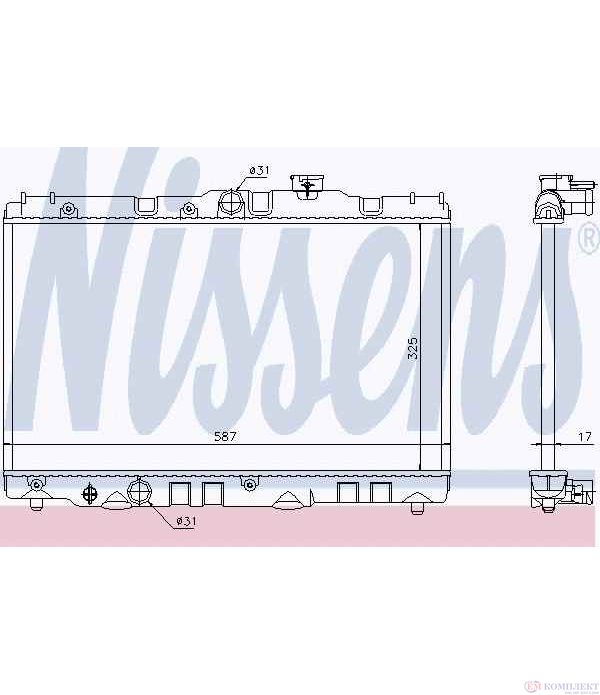 РАДИАТОР ВОДЕН TOYOTA COROLLA (1987-) 1.6 i - NISSENS