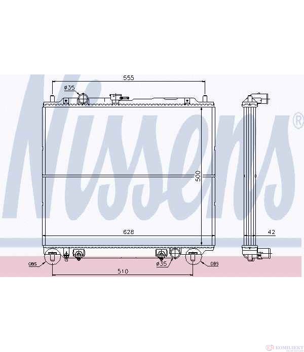 РАДИАТОР ВОДЕН MITSUBISHI PAJERO II (1990-) 2.8 TD - NISSENS