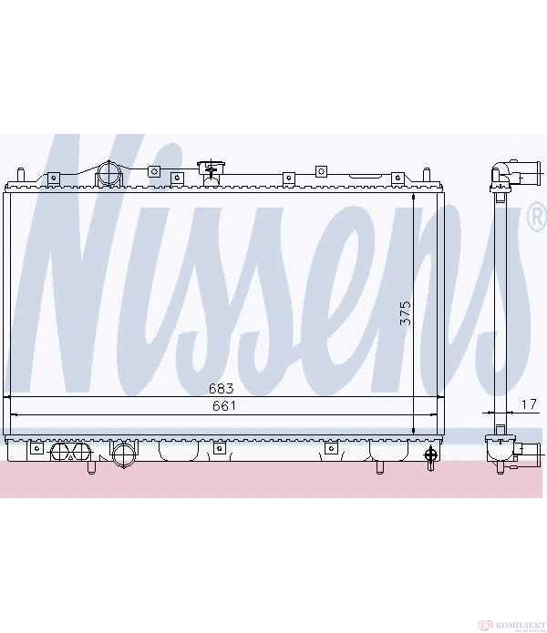 РАДИАТОР ВОДЕН MITSUBISHI COLT V (1995-) 1600 GLX - NISSENS