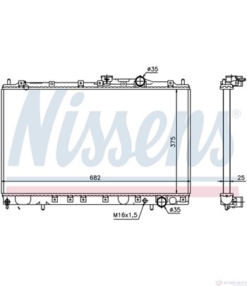 РАДИАТОР ВОДЕН MITSUBISHI LANCER V (1992-) 1.6 16V - NISSENS