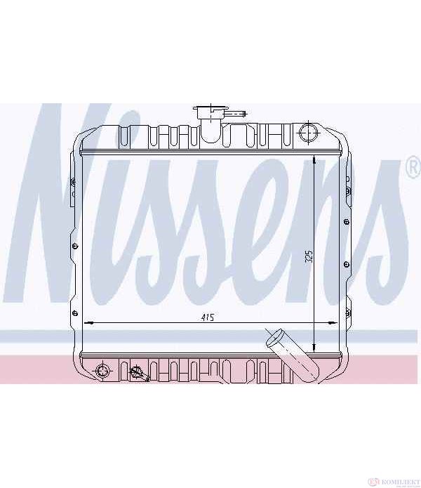 РАДИАТОР ВОДЕН MITSUBISHI COLT I (1978-) 1.4 GLX,GT - NISSENS