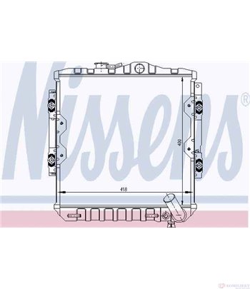 РАДИАТОР ВОДЕН MITSUBISHI COLT II (1982-) 1.8 GL Diesel - NISSENS