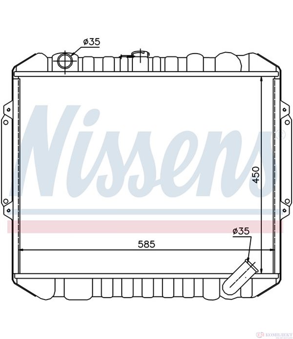 РАДИАТОР ВОДЕН MITSUBISHI PAJERO II (1990-) 2.5 TD 4x4 - NISSENS