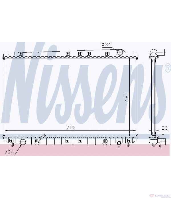 РАДИАТОР ВОДЕН TOYOTA CAMRY (1991-) 3.0 - NISSENS