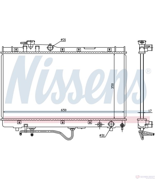 РАДИАТОР ВОДЕН TOYOTA CELICA CABRIOLET (1993-) 2.0 i 16V - NISSENS