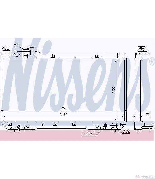 РАДИАТОР ВОДЕН TOYOTA RAV 4 I (1994-) 2.0 16V - NISSENS