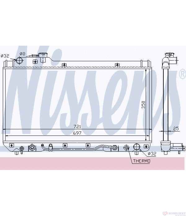 РАДИАТОР ВОДЕН TOYOTA RAV 4 I (1994-) 2.0 16V - NISSENS