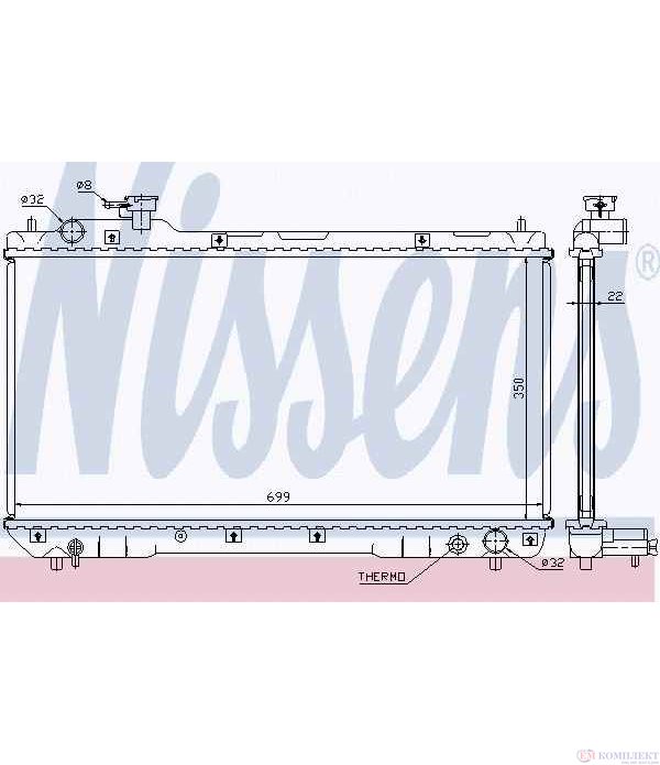 РАДИАТОР ВОДЕН TOYOTA RAV 4 I (1994-) 2.0 16V - NISSENS