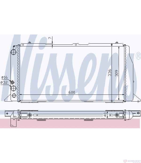 РАДИАТОР ВОДЕН AUDI COUPE (1988-) 2.0 - NISSENS