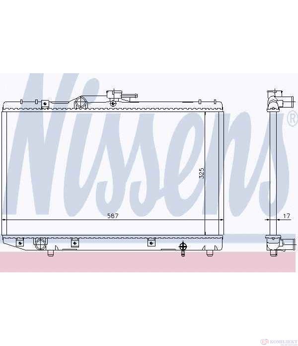 РАДИАТОР ВОДЕН TOYOTA STARLET (1989-) 1.3 12V - NISSENS