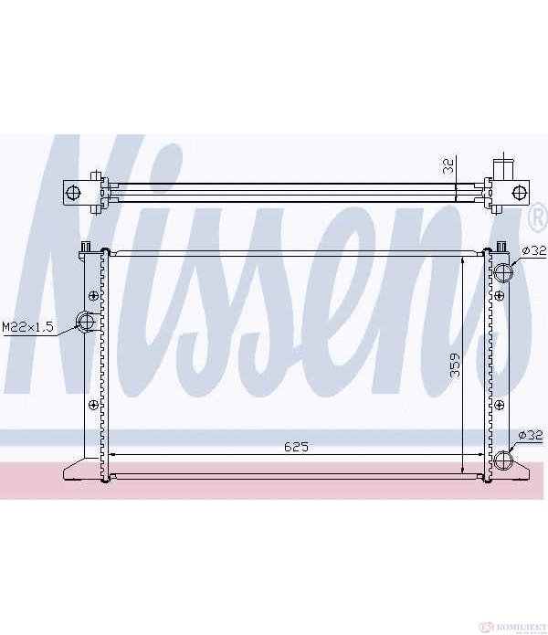 РАДИАТОР ВОДЕН VOLKSWAGEN GOLF III (1991-) 2.0 - NISSENS
