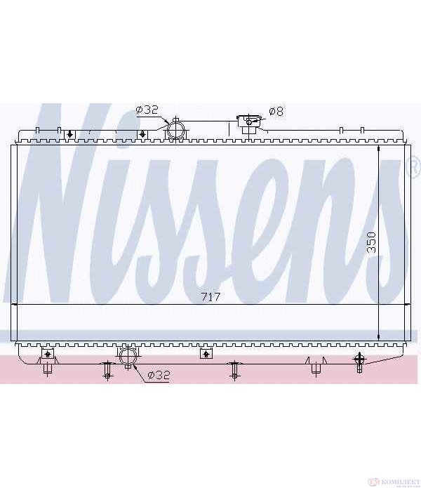 РАДИАТОР ВОДЕН TOYOTA COROLLA (1992-) 1.3 12V - NISSENS