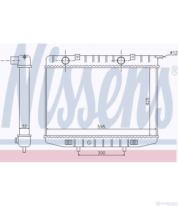 РАДИАТОР ВОДЕН OPEL FRONTERA A (1992-) 2.8 TD - NISSENS