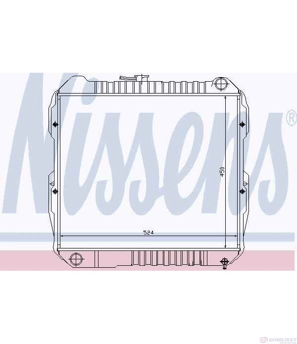 РАДИАТОР ВОДЕН TOYOTA HILUX II (1982-) 2.4 i 4WD - NISSENS