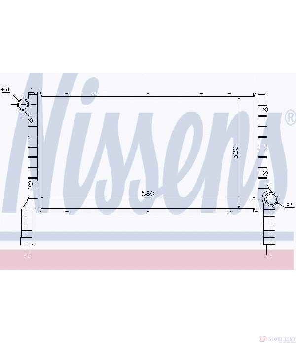 РАДИАТОР ВОДЕН FIAT DOBLO (2001-) 1.2 - NISSENS