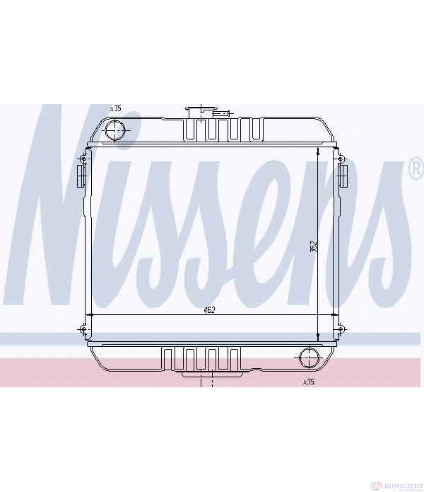 РАДИАТОР ВОДЕН OPEL MANTA B CC (1975-) 2.0 S - NISSENS