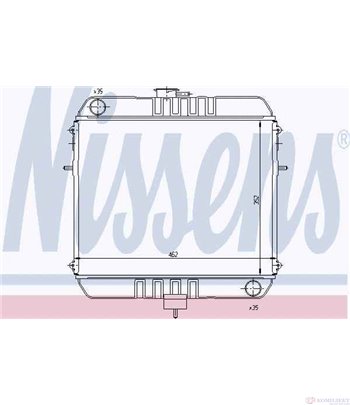 РАДИАТОР ВОДЕН OPEL REKORD E COMBI (1977-) 2.0 - NISSENS