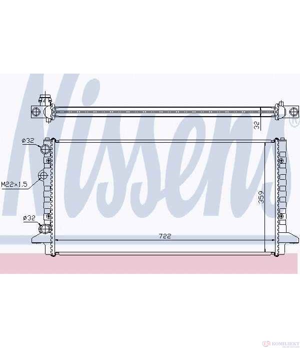 РАДИАТОР ВОДЕН VOLKSWAGEN PASSAT (1988-) 1.9 TDI - NISSENS