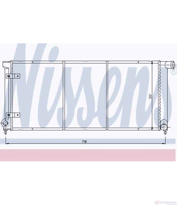РАДИАТОР ВОДЕН VOLKSWAGEN GOLF II (1983-) 1.6 TD - NISSENS