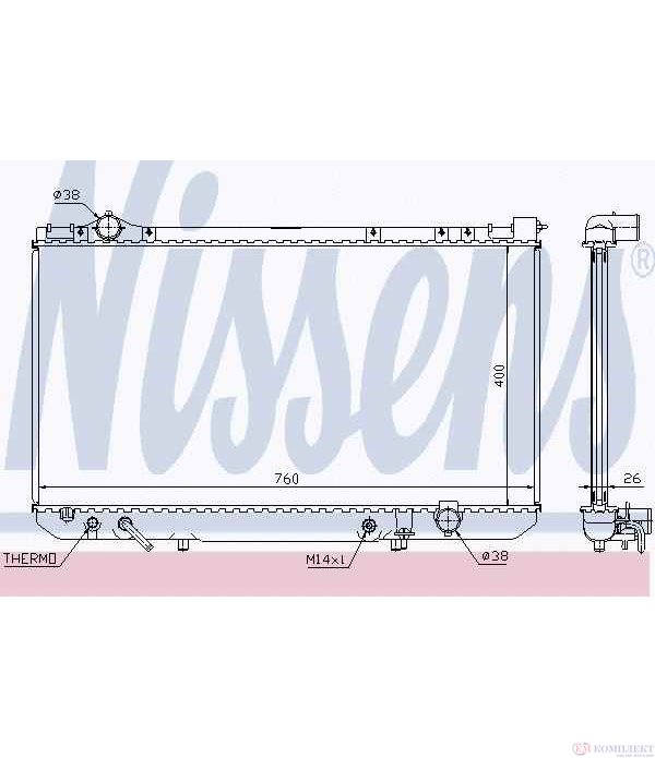 РАДИАТОР ВОДЕН LEXUS LS 400 (1994-) 4.0 - NISSENS