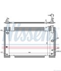РАДИАТОР ВОДЕН TOYOTA PRIUS SEDAN (2000-) 1.5 - NISSENS