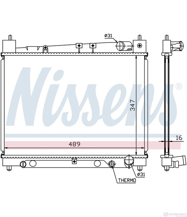 РАДИАТОР ВОДЕН TOYOTA YARIS (1999-) 1.5 VVT-i TS - NISSENS