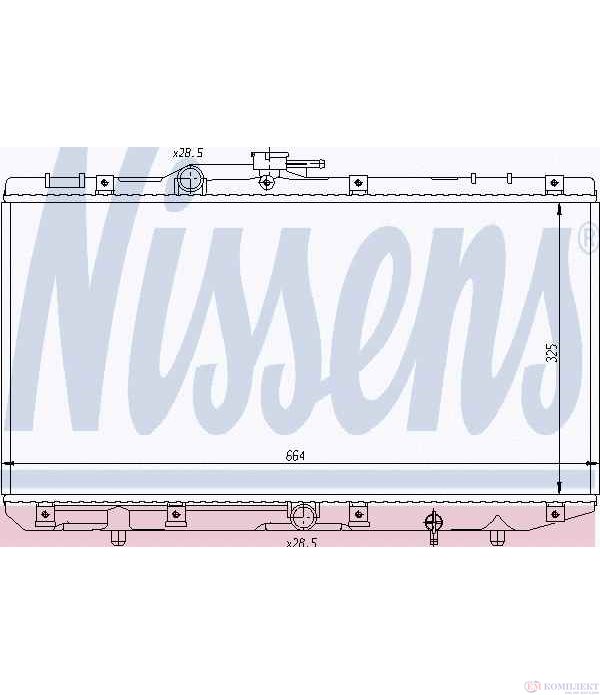 РАДИАТОР ВОДЕН TOYOTA STARLET (1989-) 1.5 D - NISSENS