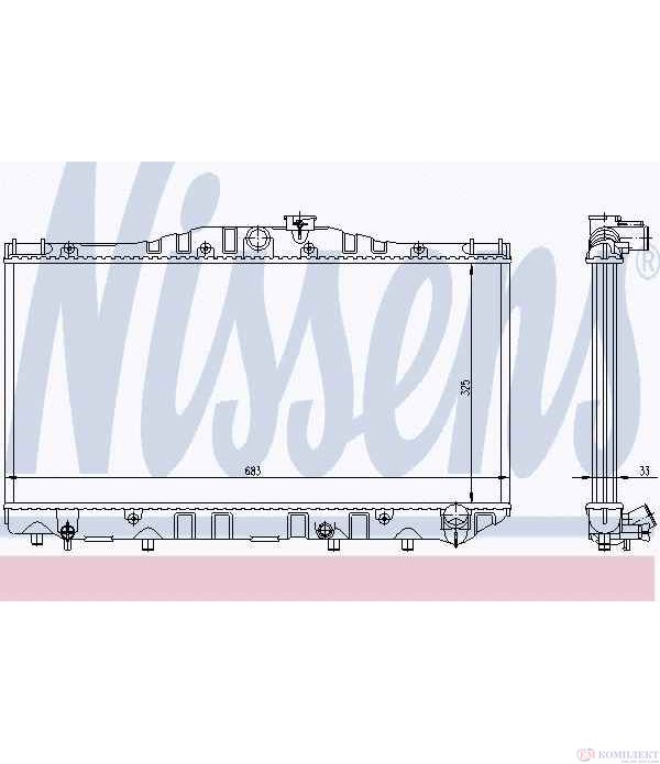 РАДИАТОР ВОДЕН TOYOTA COROLLA FX COMPACT (1984-) 1.8 D - NISSENS
