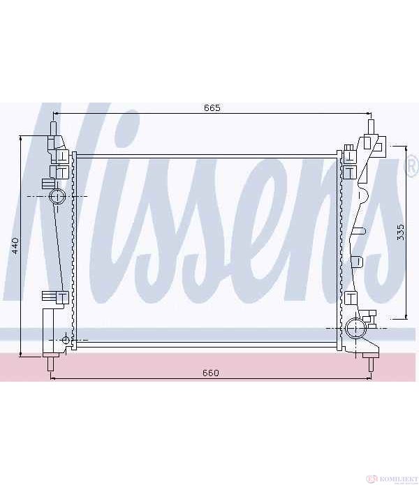 РАДИАТОР ВОДЕН FIAT PUNTO GRANDE (2005-) 1.2 - NISSENS