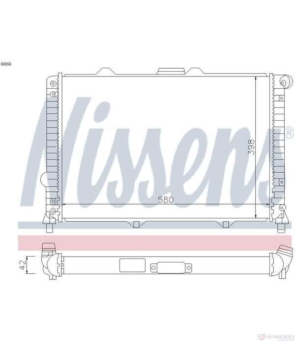 РАДИАТОР ВОДЕН ALFA ROMEO 156 (1997-) 1.9 JTD 16V - NISSENS