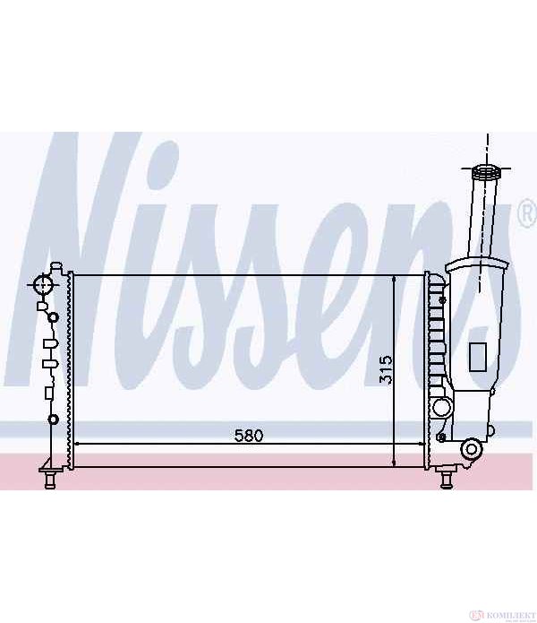 РАДИАТОР ВОДЕН FIAT PUNTO (1999-) 1.2 16V 80 - NISSENS