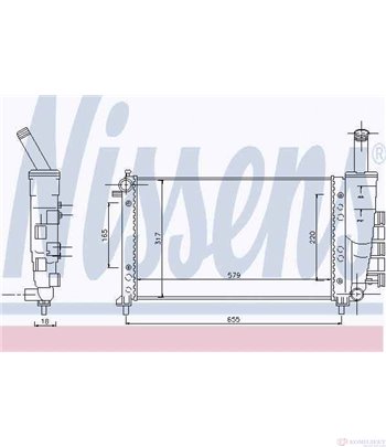 РАДИАТОР ВОДЕН FIAT PUNTO (1999-) 1.2 60 - NISSENS
