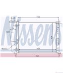 РАДИАТОР ВОДЕН FIAT BRAVO (1995-) 1.4 - NISSENS