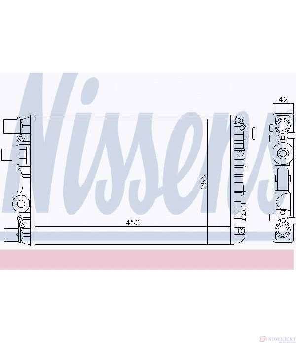 РАДИАТОР ВОДЕН FIAT SEICENTO (1998-) 1.1 - NISSENS