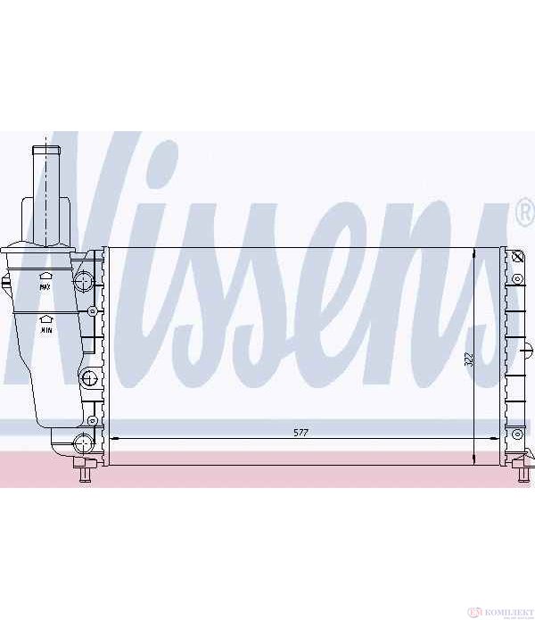 РАДИАТОР ВОДЕН FIAT PUNTO VAN (1996-) 1.1 - NISSENS