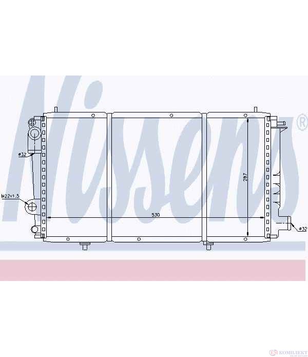 РАДИАТОР ВОДЕН CITROEN C15 (1984-) 1.8 D - NISSENS