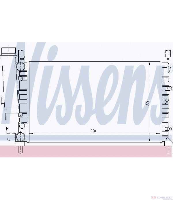 РАДИАТОР ВОДЕН FIAT UNO (1983-) 70 S 1.4 - NISSENS
