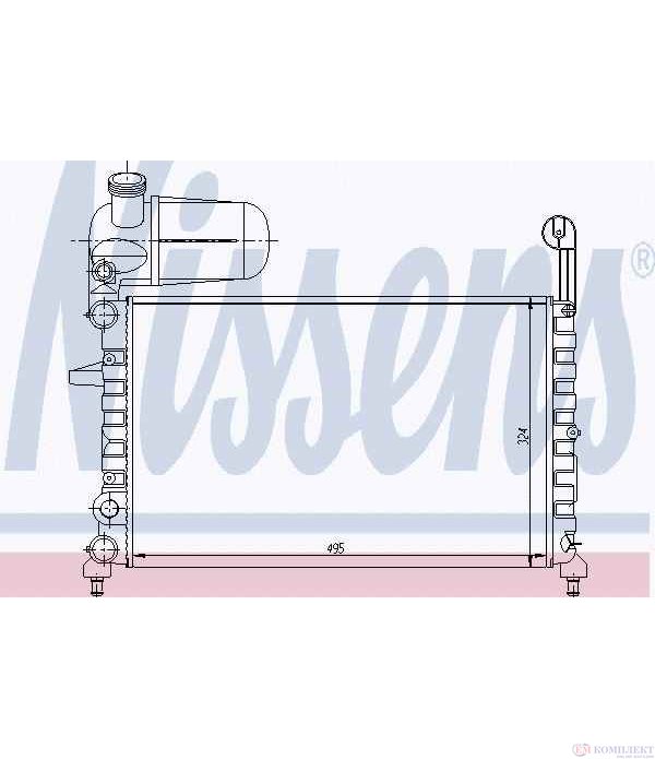 РАДИАТОР ВОДЕН FIAT TEMPRA S.W. (1990-) 1.4 i.e. - NISSENS