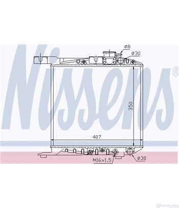 РАДИАТОР ВОДЕН ROVER 200 (1985-) 216 - NISSENS
