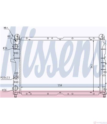 РАДИАТОР ВОДЕН FIAT TEMPRA S.W. (1990-) 2.0 i.e. 4x4 - NISSENS