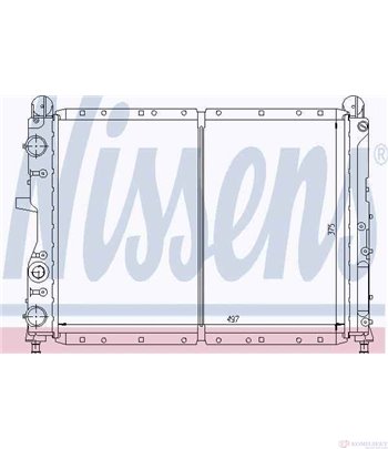 РАДИАТОР ВОДЕН FIAT TEMPRA S.W. (1990-) 1.6 - NISSENS
