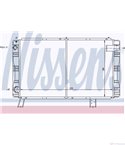 РАДИАТОР ВОДЕН PEUGEOT 505 (1979-) 2.5 TD - NISSENS