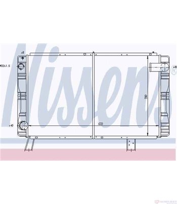 РАДИАТОР ВОДЕН PEUGEOT 505 (1979-) 2.5 TD - NISSENS