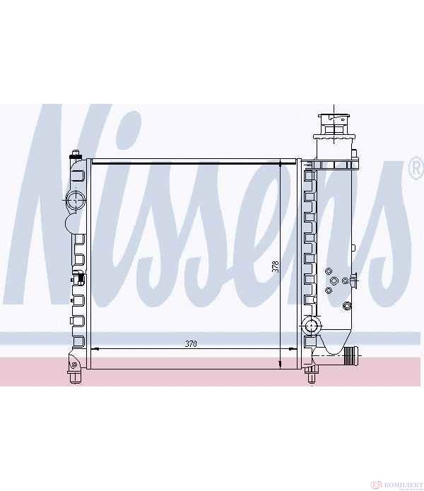 РАДИАТОР ВОДЕН CITROEN BX (1982-) 1.4 E - NISSENS