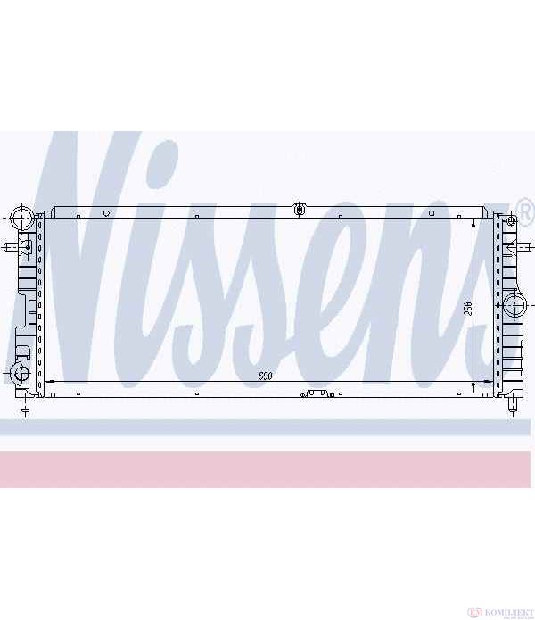 РАДИАТОР ВОДЕН OPEL CORSA A HATCHBACK (1982-) 1.5 D - NISSENS